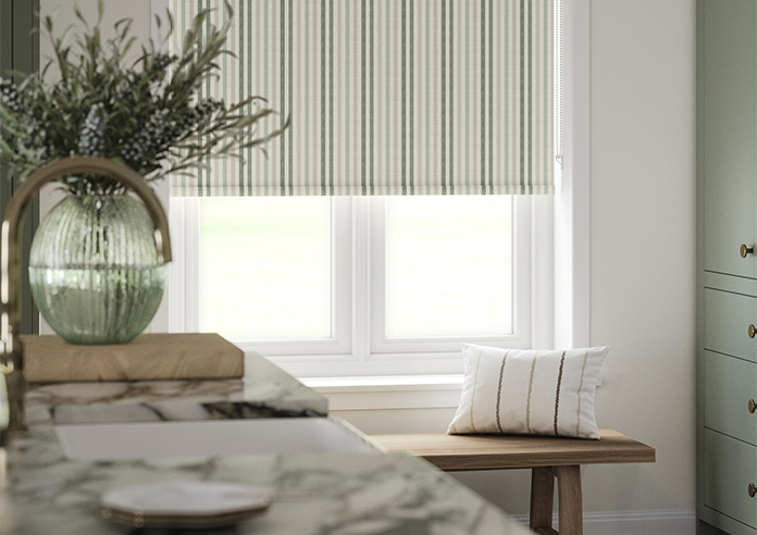 Emily Bond Cornish Stripe, Fern - Roller Blind - Image 5